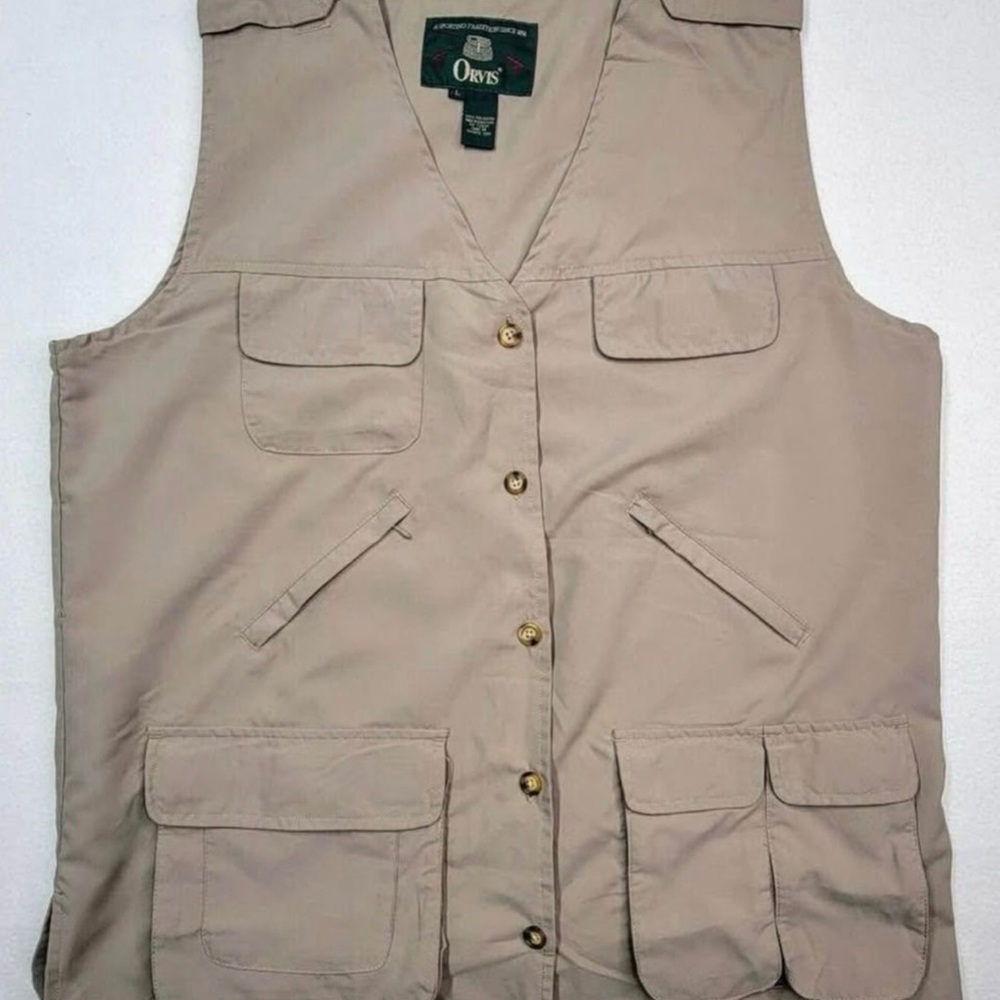 NWOT Orvis Beige Fishing/Travel Vest, Size Large